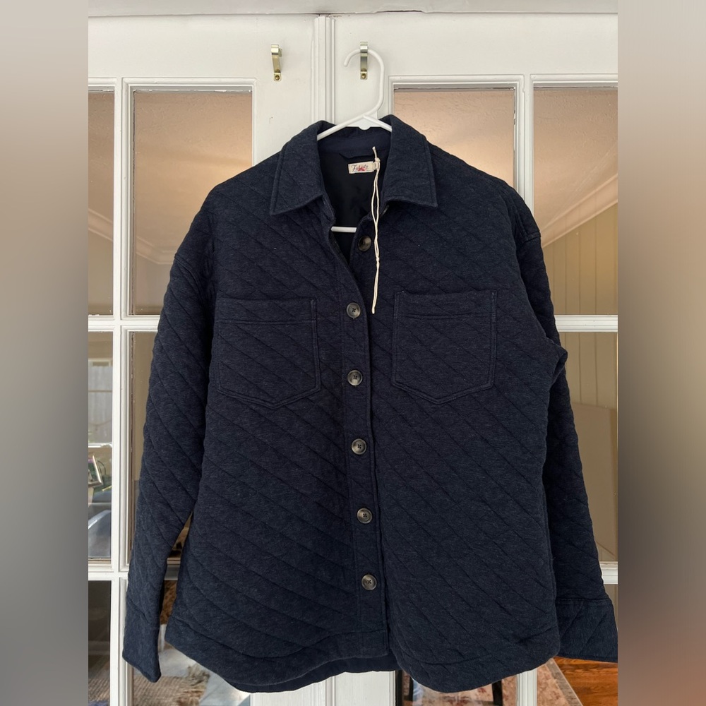 NWOT Faherty Womens Epic Quilted Fleece Shirt Jacket Size Small